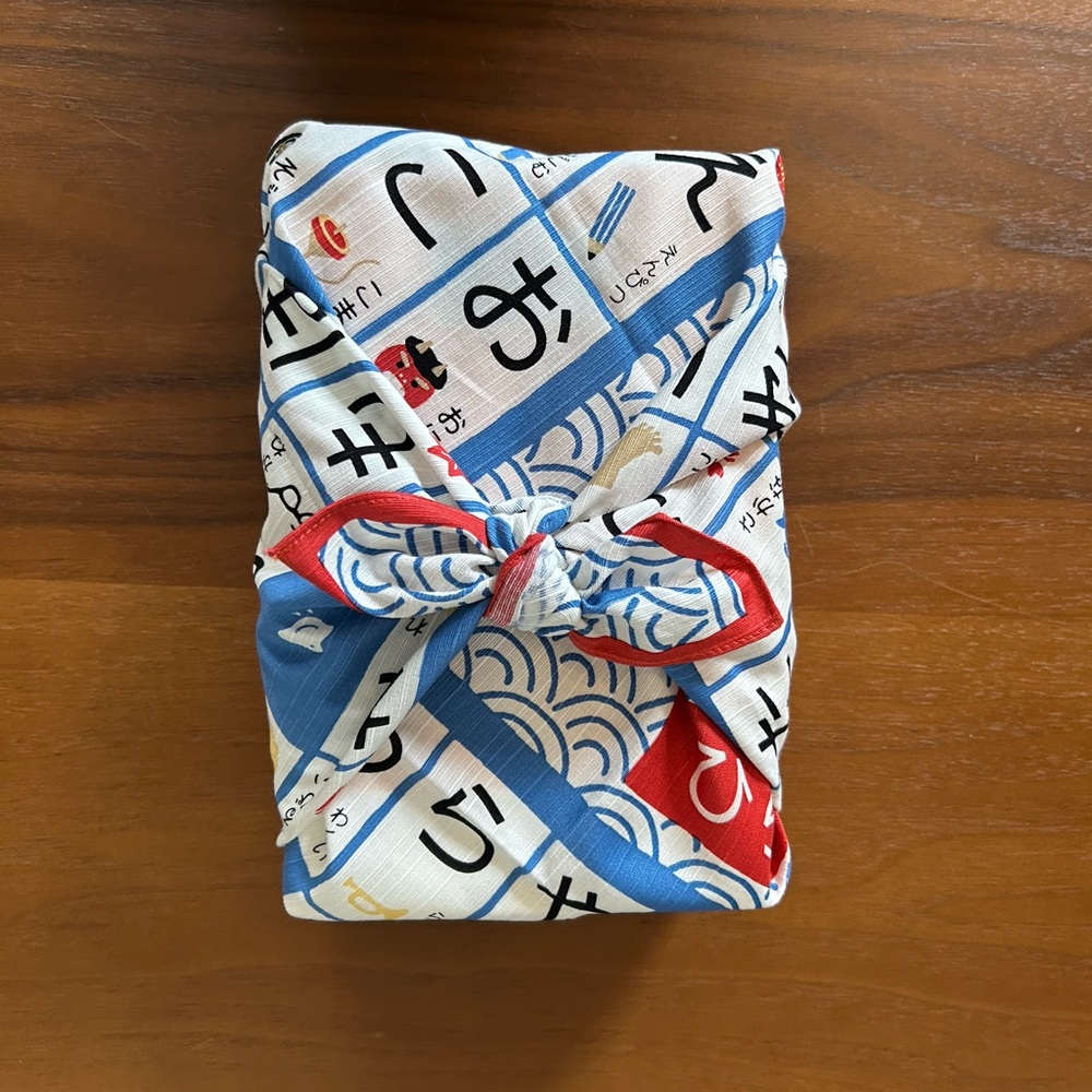 Japan | Japanese Hiragana Letter Chart for Furoshiki Wrapping Gifts
